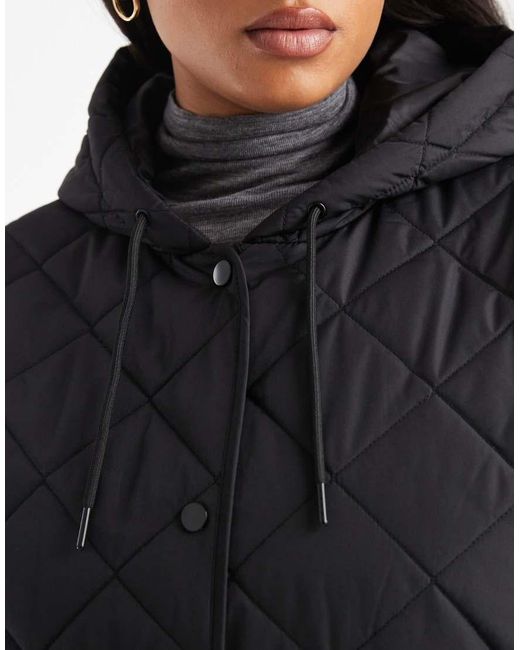 ONLY Black Quilted Hooded Jacket