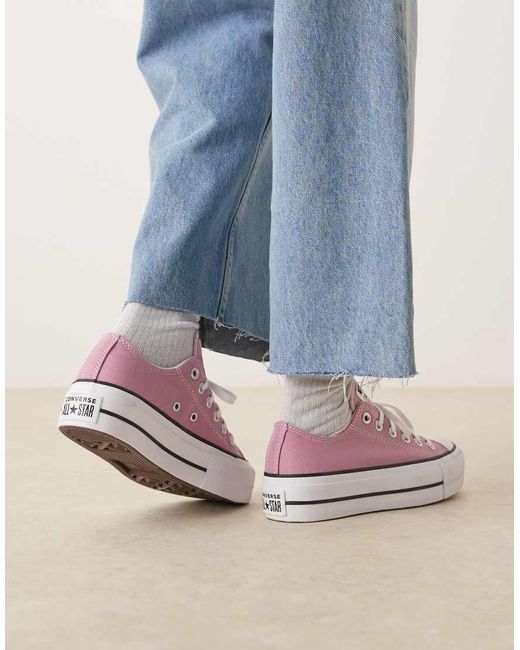 Zapatillas De Deporte Rosas Chuck Taylor All Star Lift Ox De Converse de color Blue