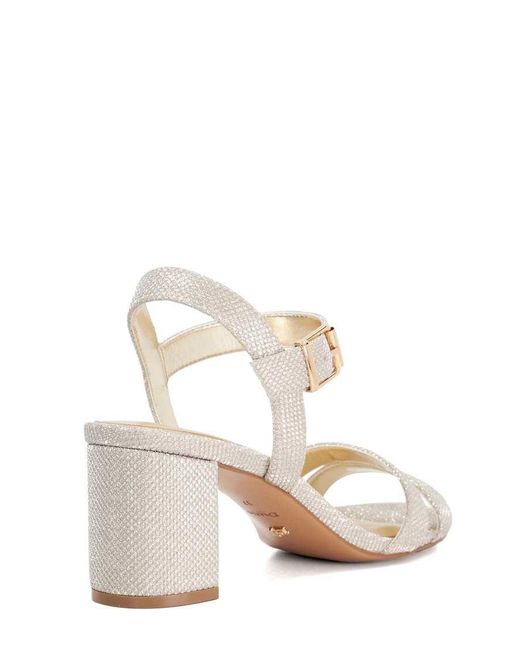 Dune White Wide Fit Wf Merisa Heeled Sandals