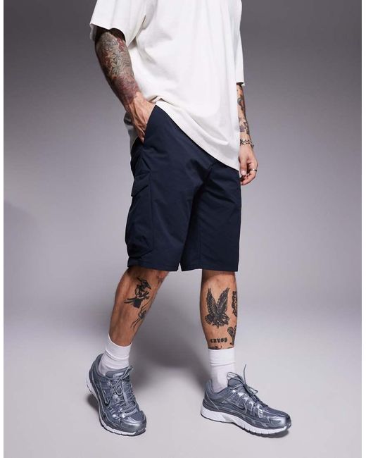 Pantalones Cortos Cargo Técnicos Urbanex De Boss de hombre de color Blue