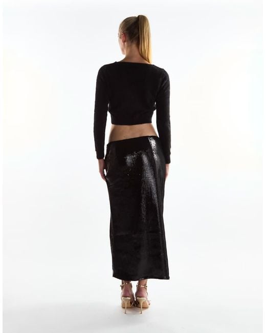 Glamorous Black Pencil Skirt With Split