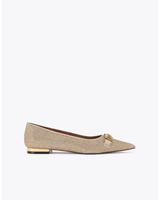 Kurt Geiger White Kingsley Pointed Flat Ballets