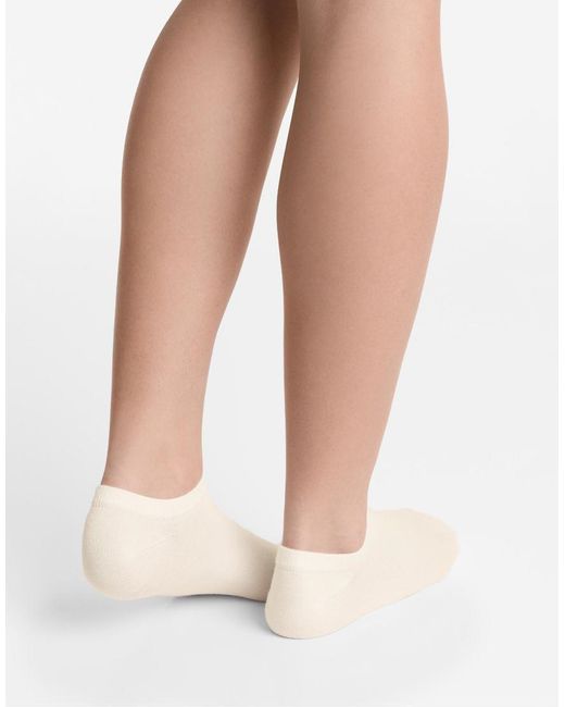 Oysho White 5 Pairs Of Cotton Blend Sneaker Socks