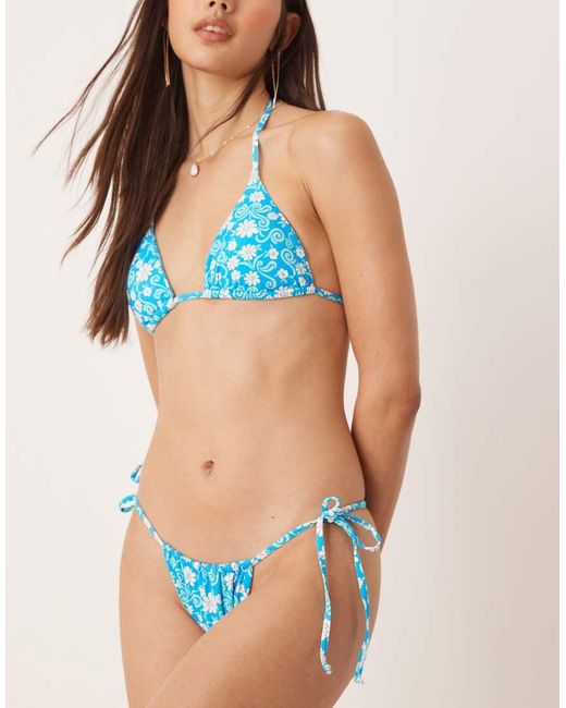 Dippin' Daisy's Blue Dippin Daisys Tie Side Bikini Bottom