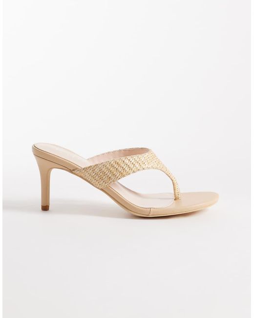 Raid Natural Mystia Heeled Flip Flops