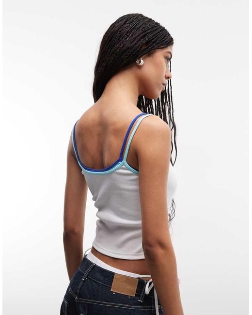 Roxy White Logo Print Cami Beach Top