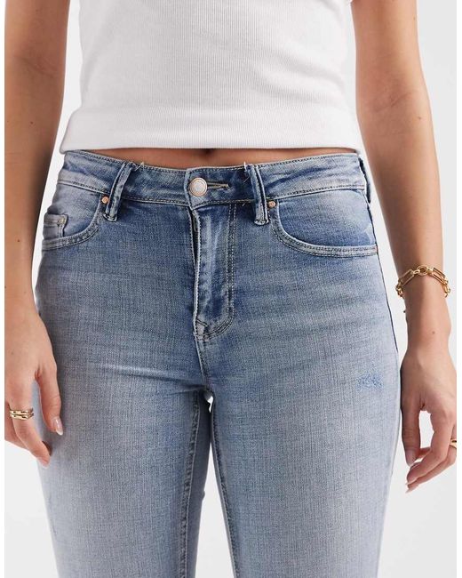 Vero Moda Blue Flash Mid Rise Flare Jeans
