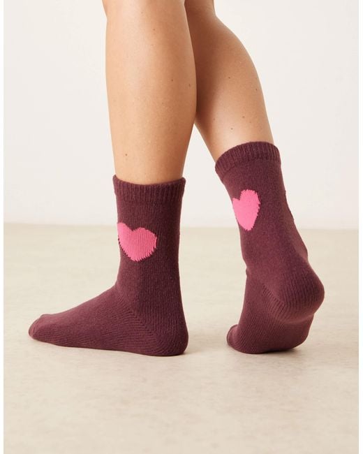Accessorize Black Heart Cosy Socks