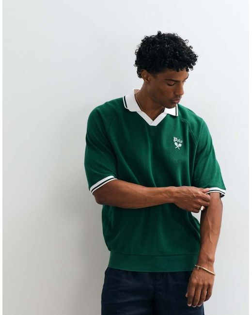 Polo Ralph Lauren Green Icon Knit Relaxed Fit Short Sleeve Polo for men