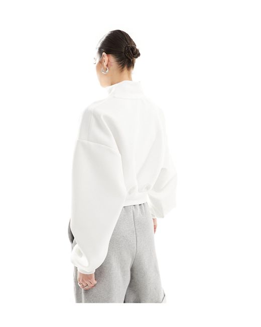 ASOS White Asos design weekend collective – hochgeschlossenes neopren-sweatshirt
