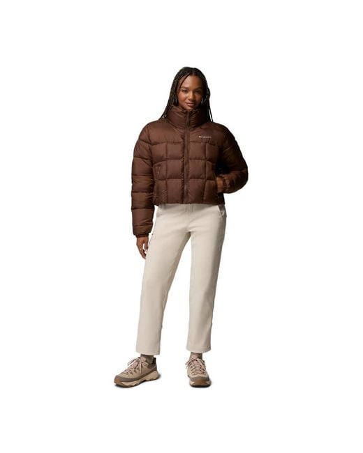 Columbia Brown Puffect Iii Cropped Jacket