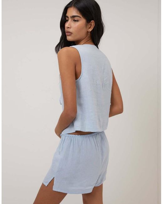 Nobody's Child Blue Drawstring Shorts