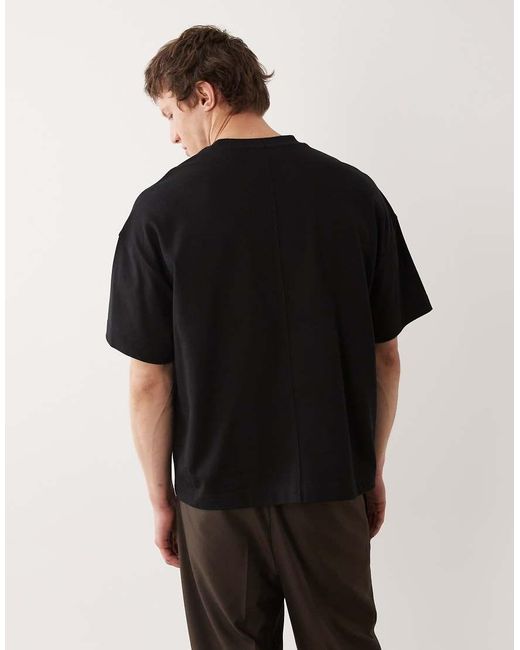 Calvin Klein Black Premium Heavyweight Boxy Oversized Relaxed Fit T-shirt for men