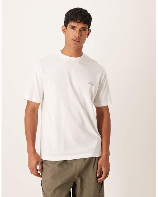 ASOS White Relaxed T-shirt With Text Chest Print for men