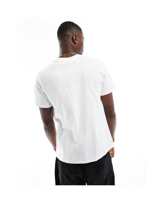 Levi's – es t-shirt mit fledermaus-logoprint auf der brust in White für Herren