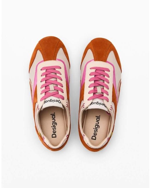 Desigual Pink Two-Tone Sneaker