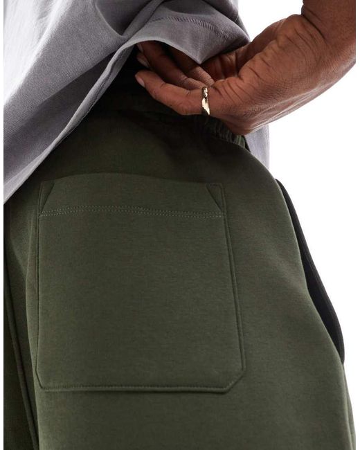 Pantaloncini Basic Oversize Di Media Lunghezza Scuro di ASOS in Green da Uomo