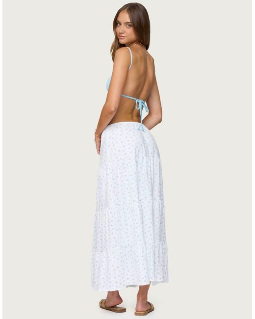 Edikted Blue Jinx Open-Back Top