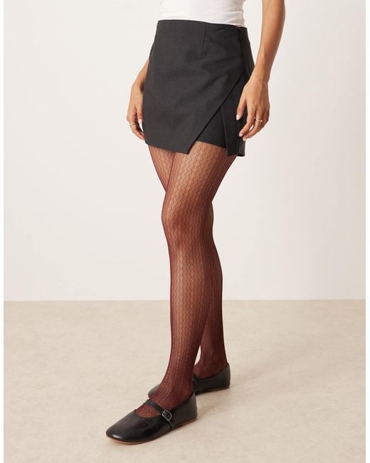 ASOS Red Zigzag Pattern Tights