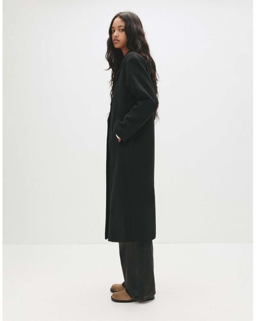 Pull&Bear Black – zweireihiger mantel