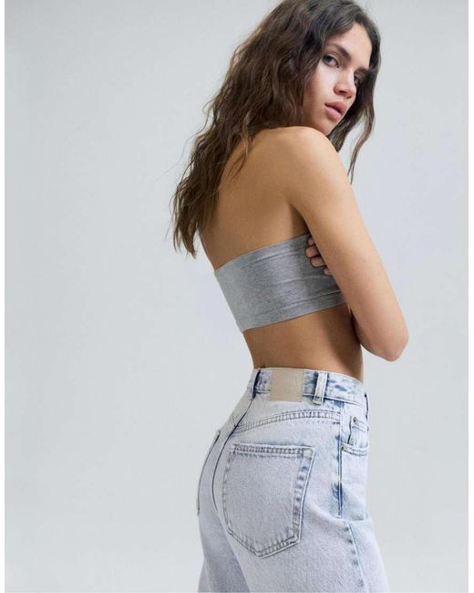 Pull&Bear Blue Petite High-waist Mom Fit Jeans