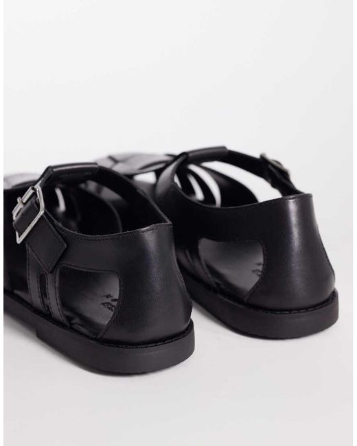 ASOS Black Closed Fisherman Sandals for men