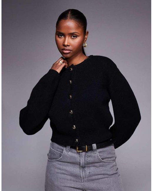 River Island Blue Structured Sleeve Cardigan
