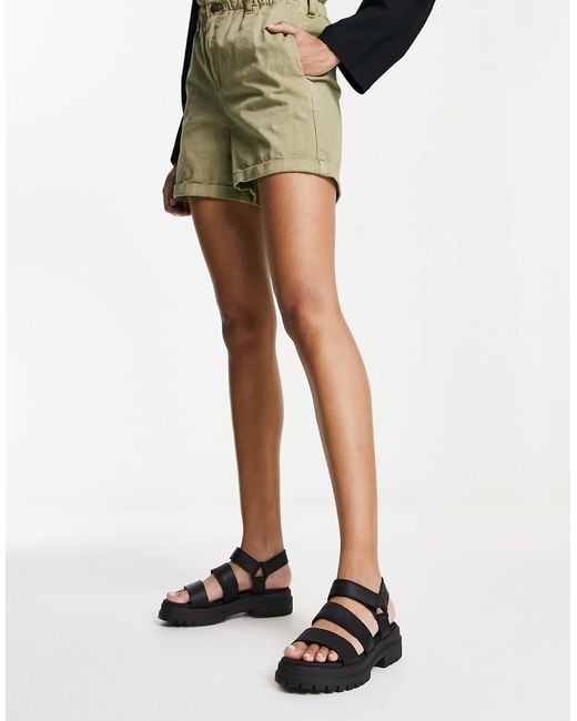 Sandalias Negras De Cuero Granulado London Vibe De -Negro Timberland de color Black