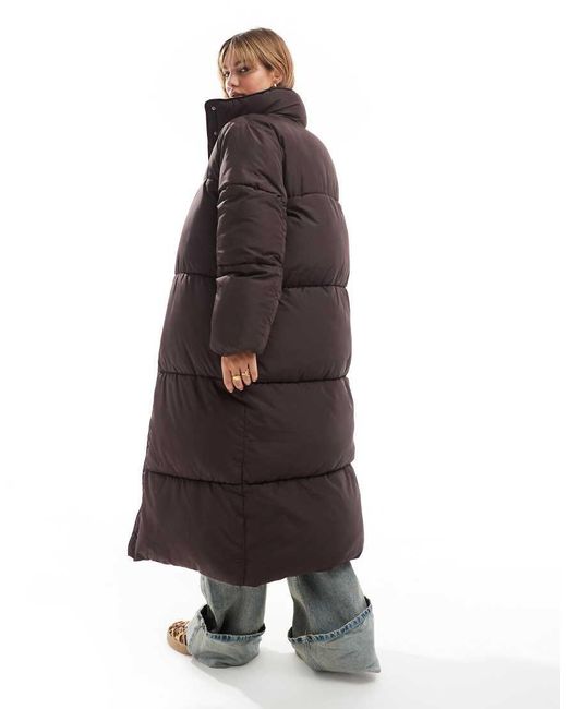 ASOS Brown Longline Padded Jacket