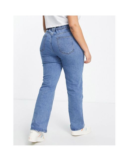 Yours Blue Straight Leg Jeans
