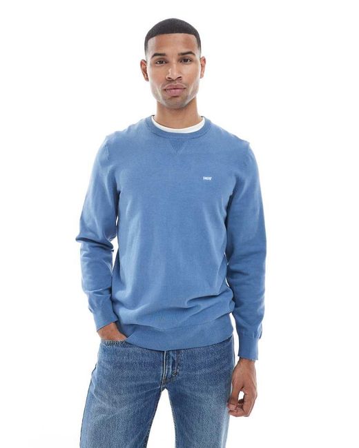 Levi's Lichtgewicht Gebreide Trui Met Batwing-Logo in het Blue voor heren