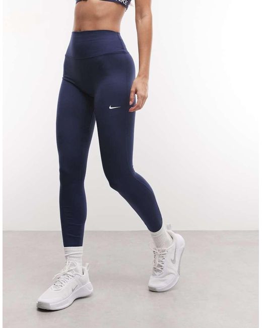 Nike Blue Nike One Training Dri-fit Seamless High Waisted leggings