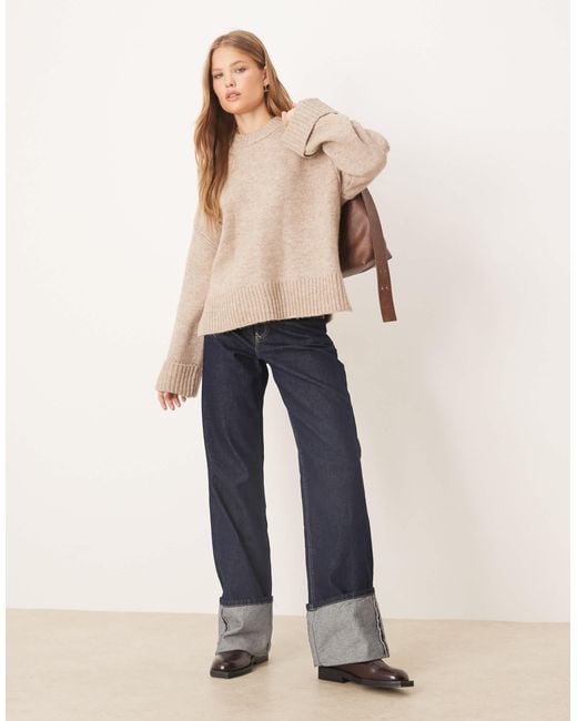 Gina Tricot Natural – relaxed fit strickpullover