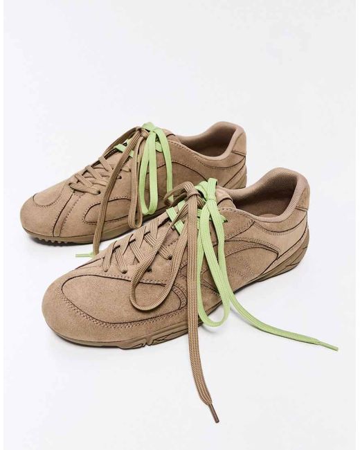 Bershka White Flat Sole Trainers