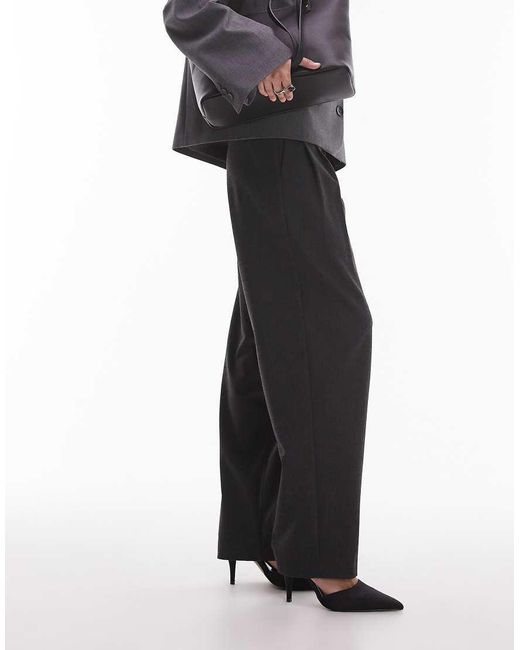 ASOS Gray Tailored Belted Tapered Leg Trouser