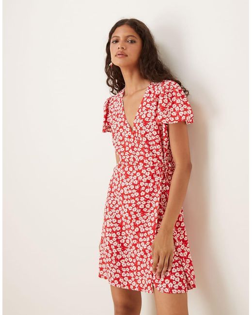 Jdy Pink Mini Wrap Dress