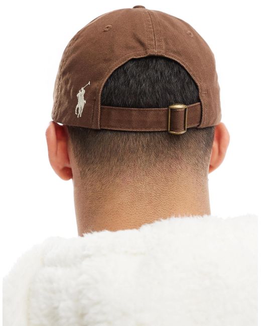 Polo Ralph Lauren Brown Large Logo Stretch Twill Baseball Cap for men