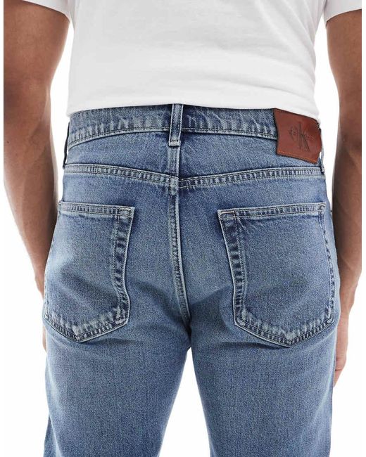 Calvin Klein Blue Standard Straight Jeans for men