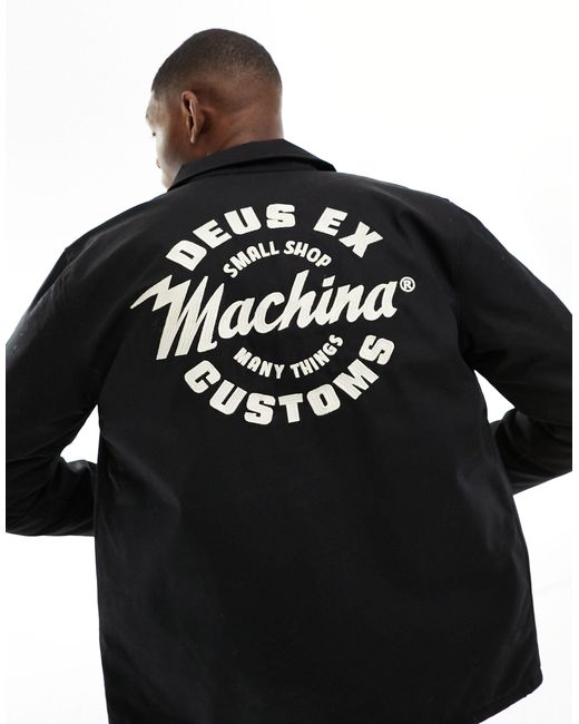 Deus Ex Machina Black Amped Coach Jacket for men