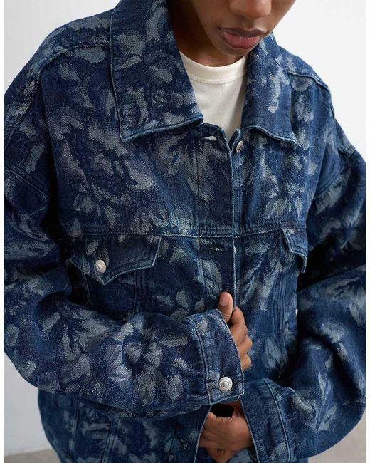 TOPSHOP Blue Denim Balloon Jacket