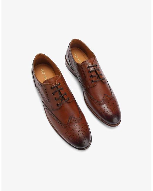KG by Kurt Geiger Brown Connor Lace Up Shoes for men