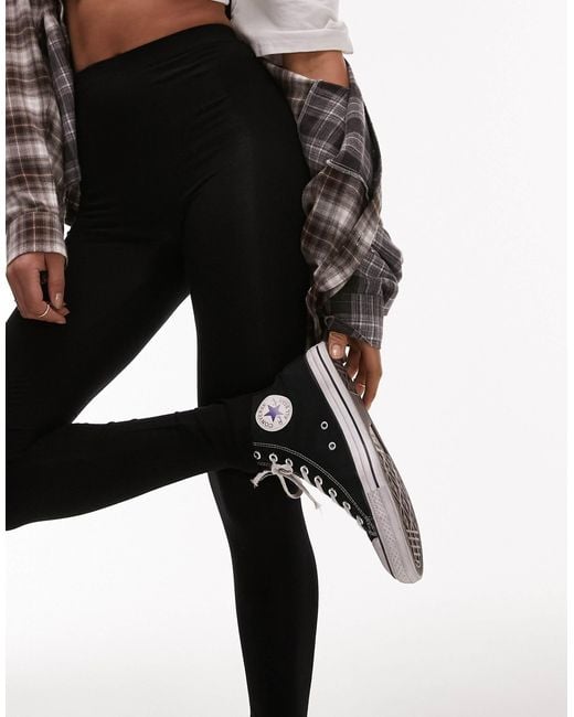 TOPSHOP Black Basic Ankle Length Legging