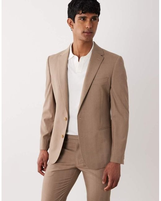 ASOS Brown Skinny Suit Jacket for men