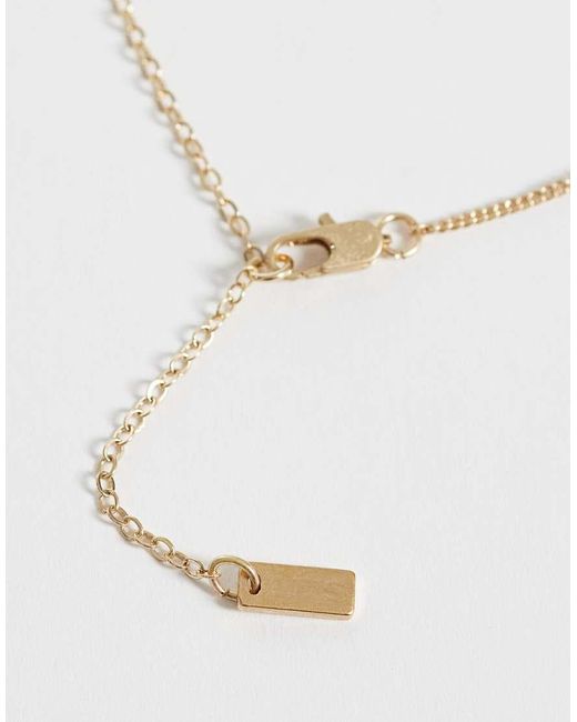ASOS White Square Pendant Necklace With Stone Detail for men