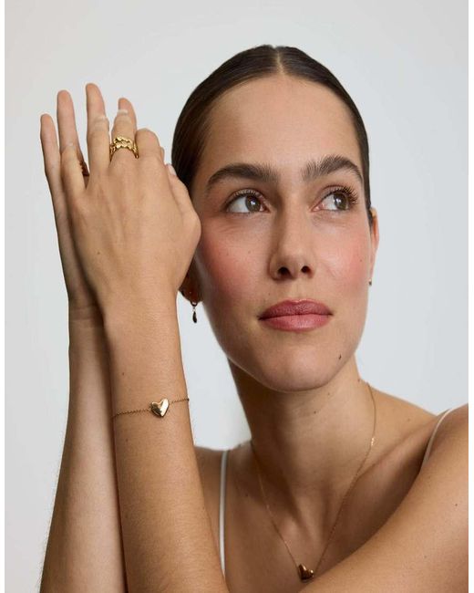 D.Louise Metallic Waterproof Bubble Heart Single Bracelet – Tarnish-Free