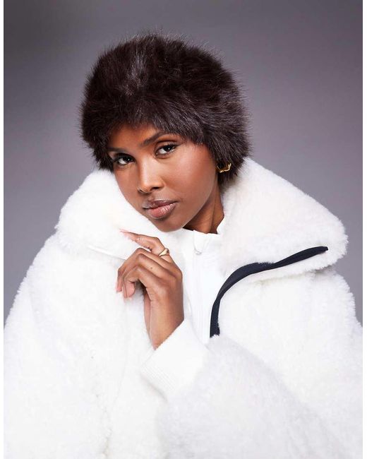 Threadbare Hoofdband Van Imitatiebont in het Brown