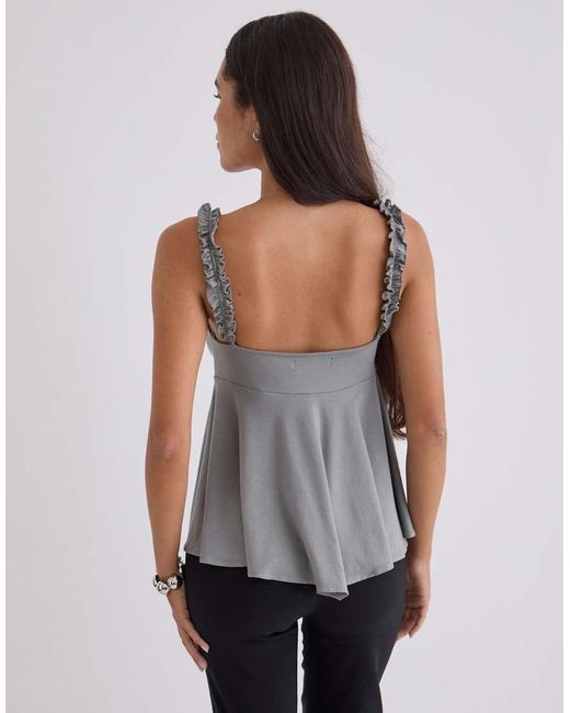 Motel Gray Sable Floaty Top