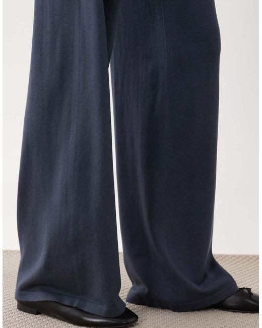 Mango Blue Relaxed Trouser