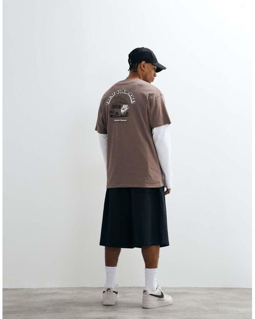 Nike Gray Ice Cream Van Graphic Back Print T-Shirt for men