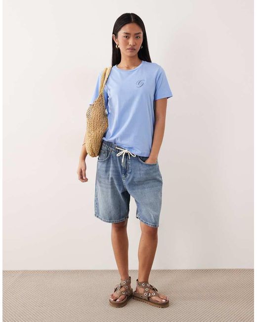 Gant Blue Small Logo Fitted T-shirt